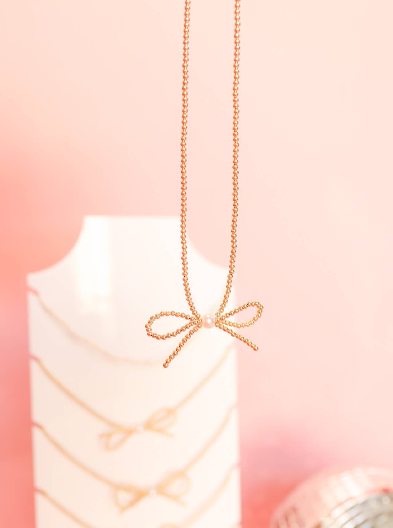 Bow Gold Necklace