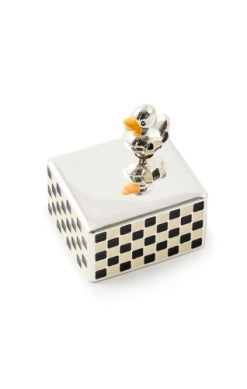 Music Box Duck Silver Plated