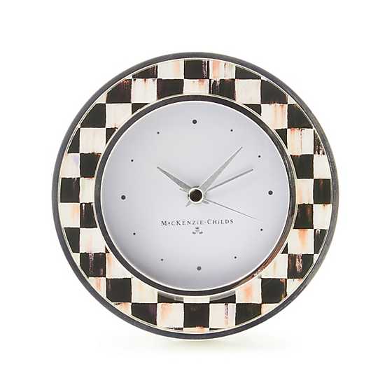 Clock Desk Round Silver Plated
