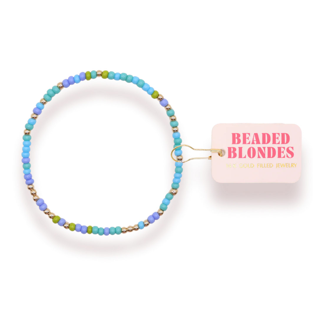 Sprinkle Blues & Green Anklet