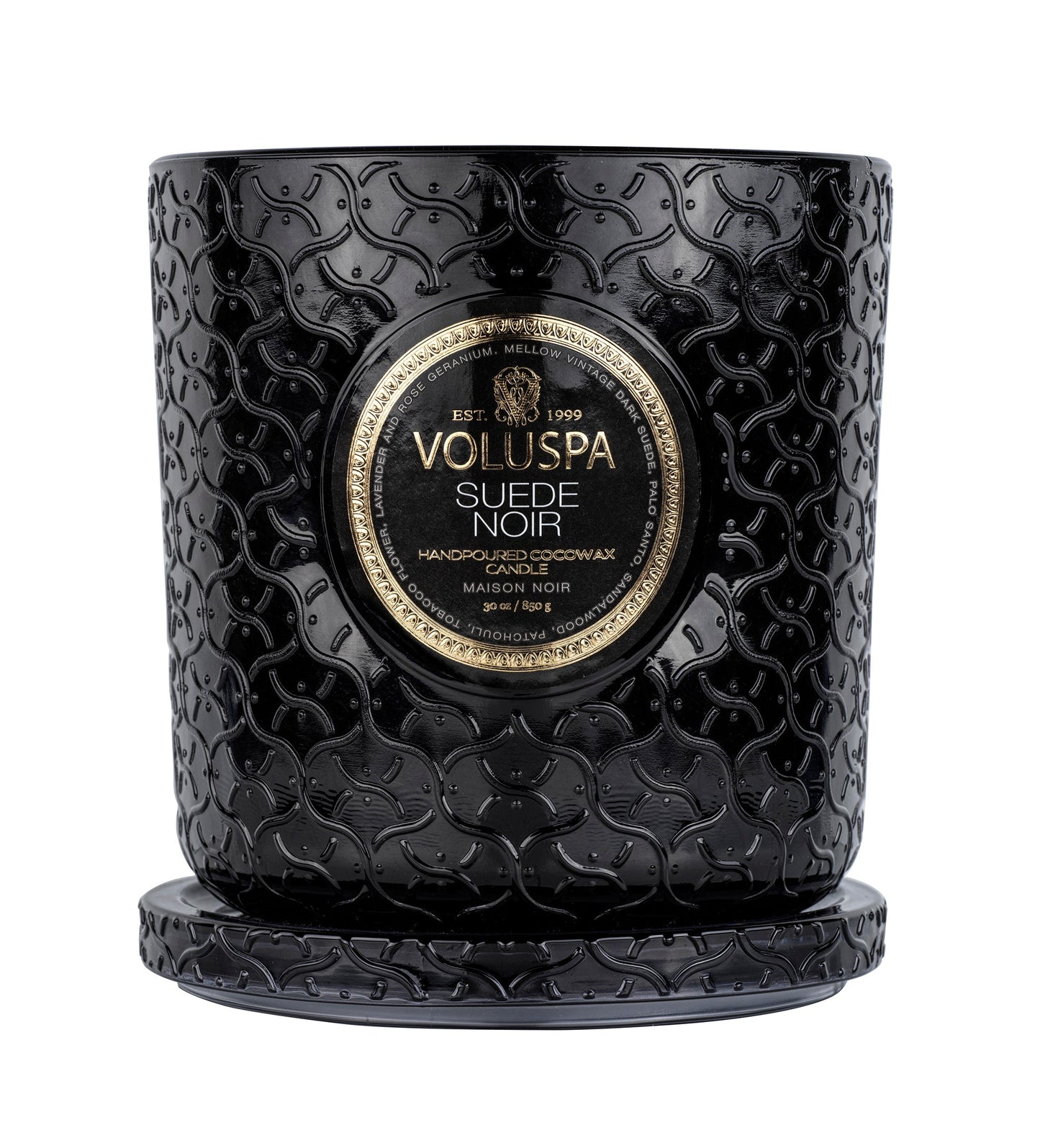 Suede Noir CANDLE 30OZ LUXE JAR & LID
