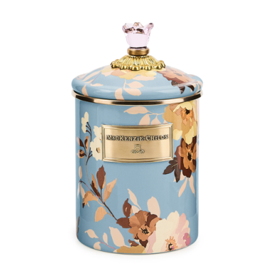 Mackenzie Childs Canister Wild Rose Slate Medium