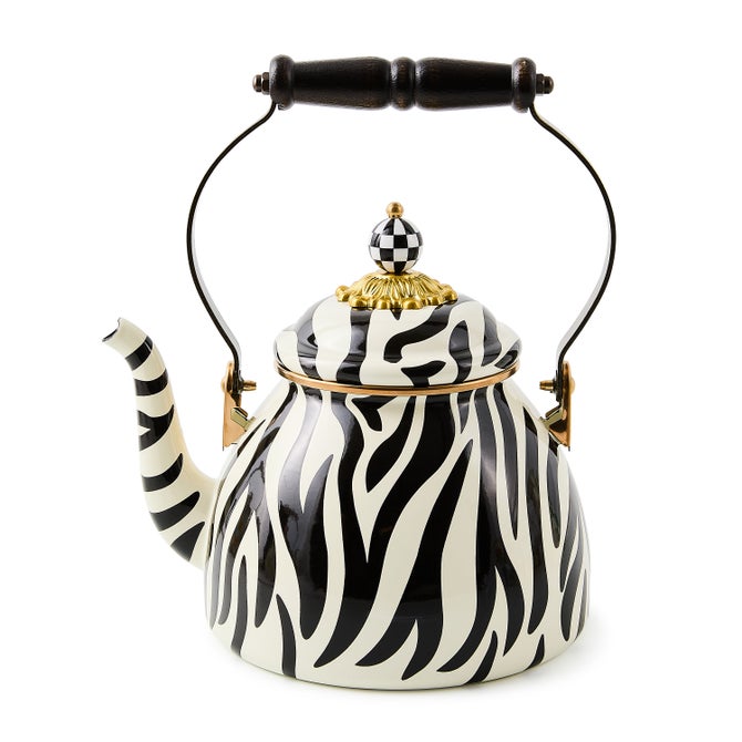 zebra tea pot