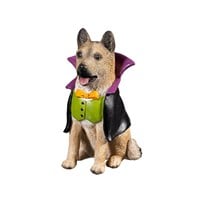 Dog in Halloween Costume Resin