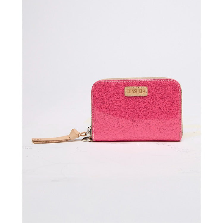 pink sparkly wallet, consuela Ivy zippy wallet