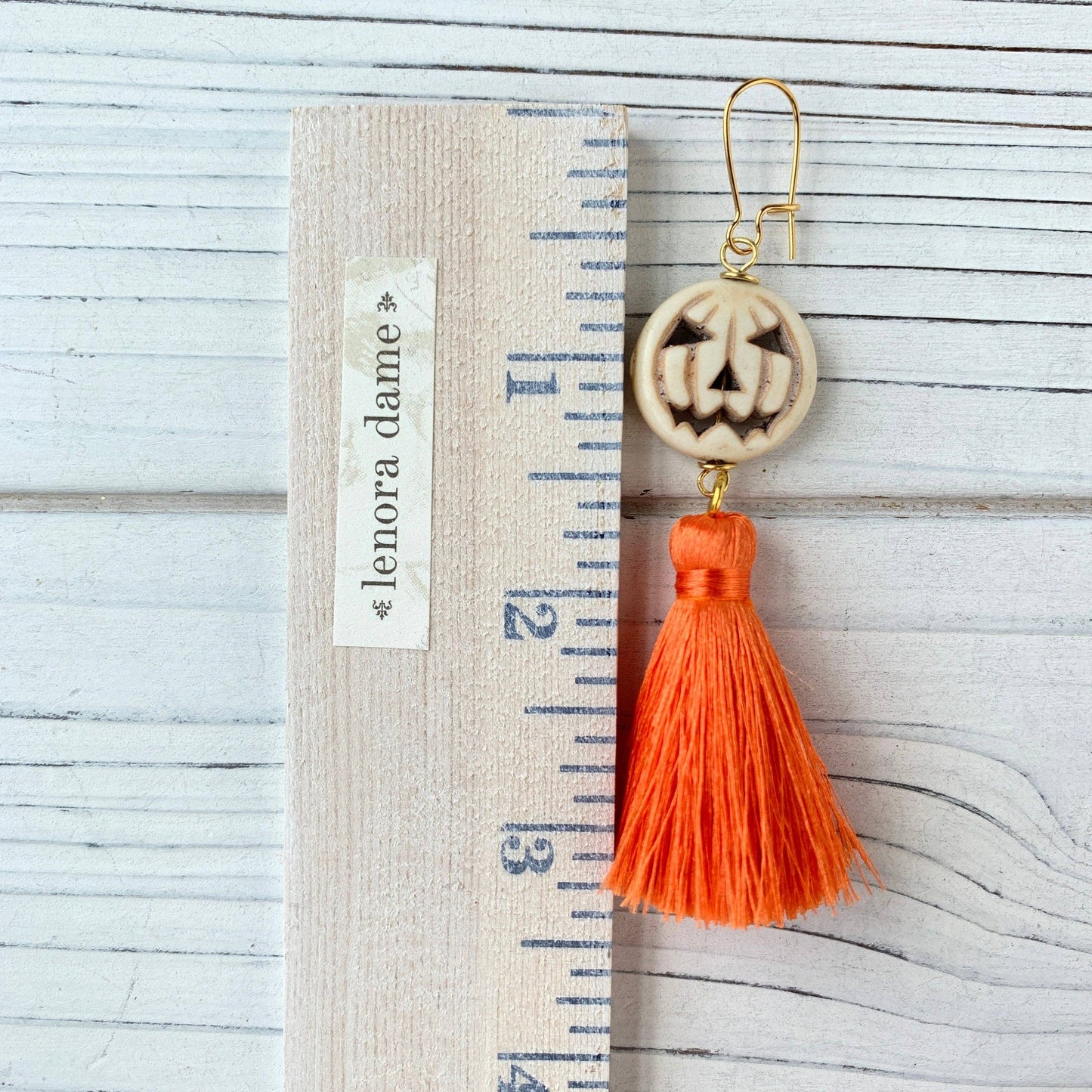 Jack-o-Lantern Halloween Tassel Earrings - 2 Style Options