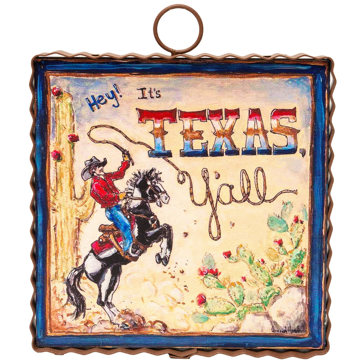 Round Top Print Mini Texas Y'all