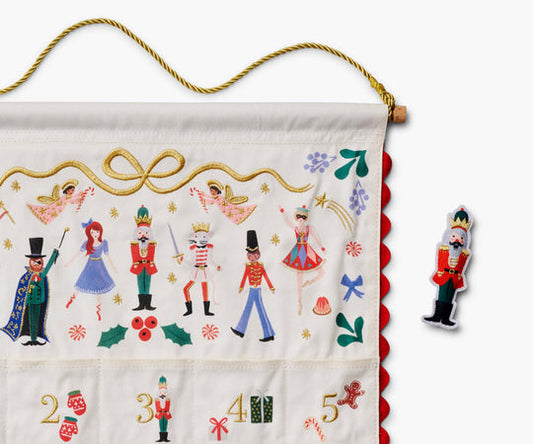 Advent Calendar Embroidered  Hanging