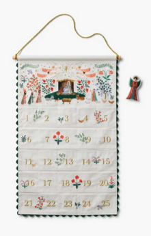 Advent Calendar Embroidered  Hanging