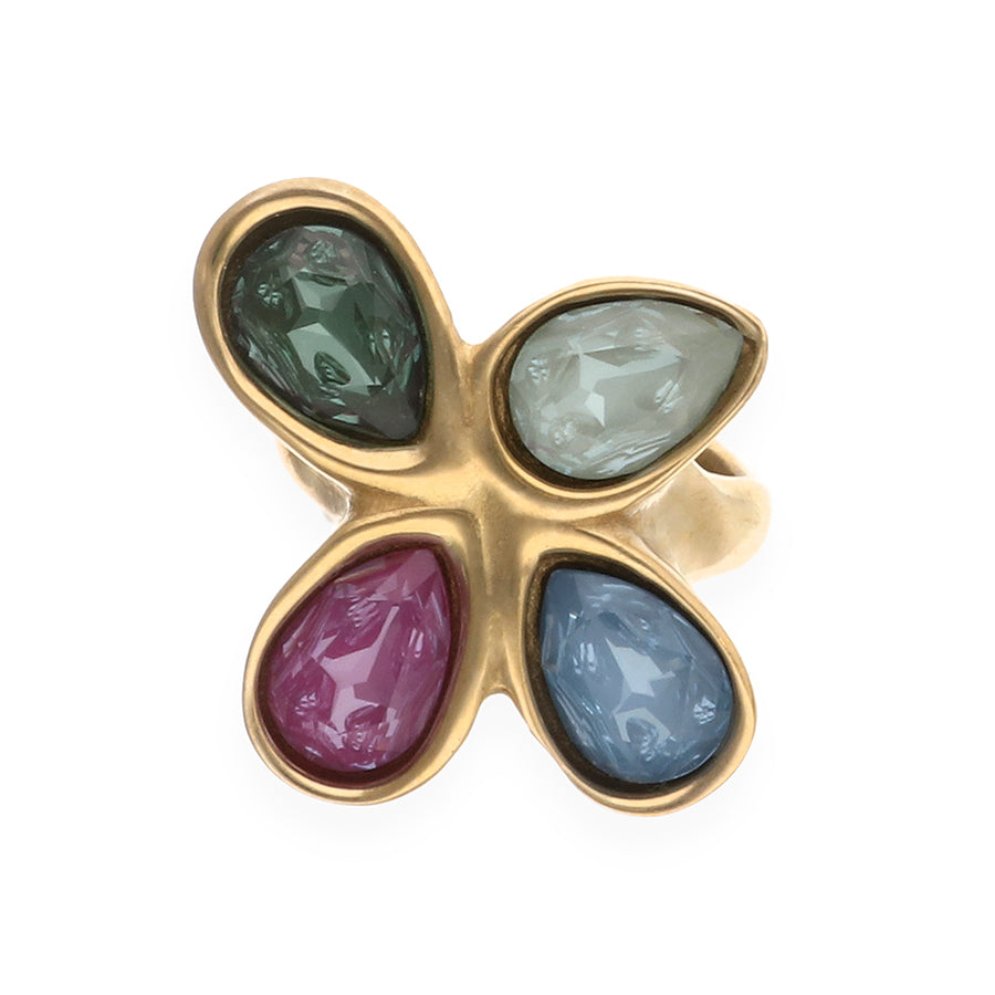 Uno de 50 Ring LUCENT Presagio Multi Stone Gold