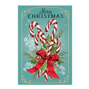 Evergreen Flag Vintage Candy Canes Applique