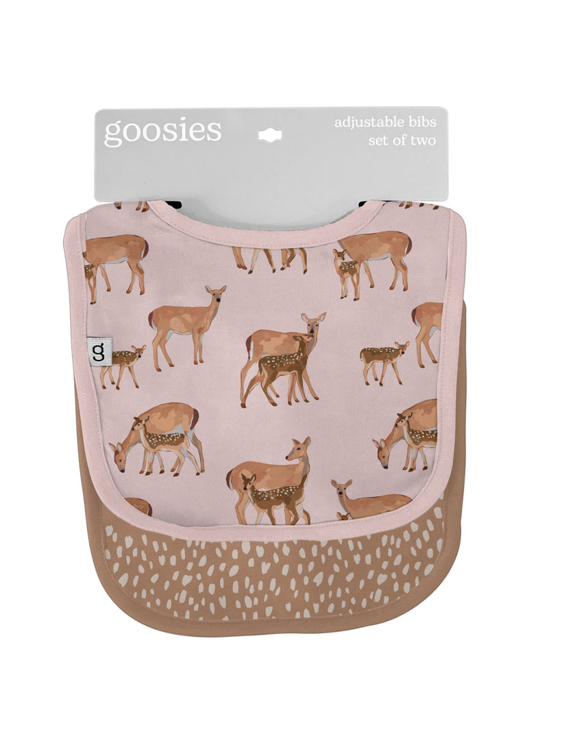 deer and fawn baby bibs