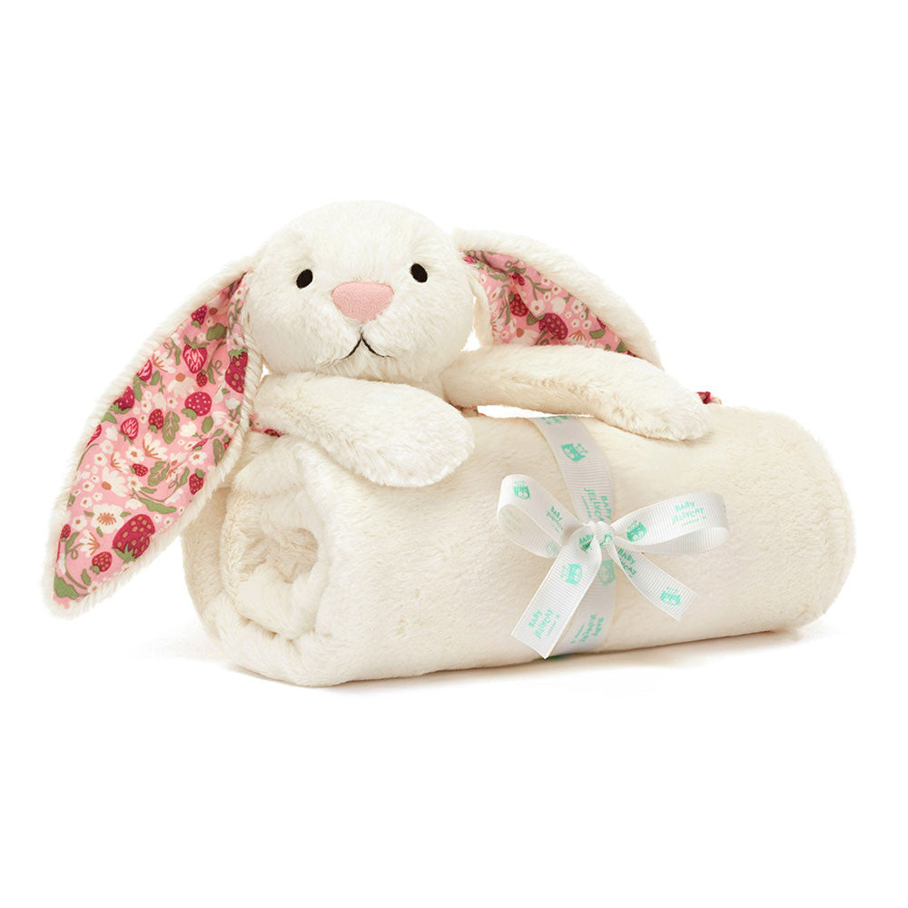 Jellycat Blankie Bunny Cream Berry Blossom