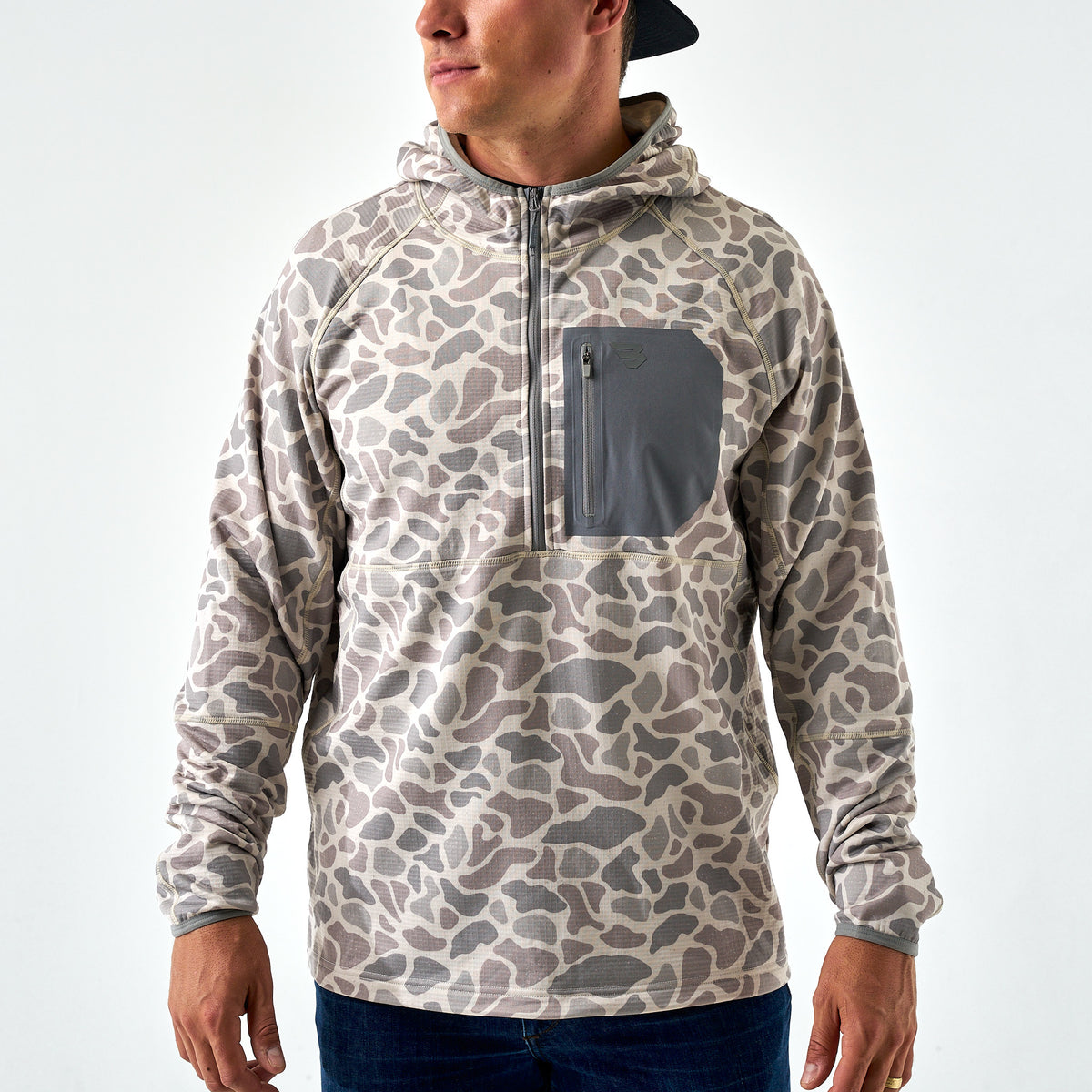 BURLEBO Hoodie Blaze Tech Quarter Zip  | Multiple Patterns