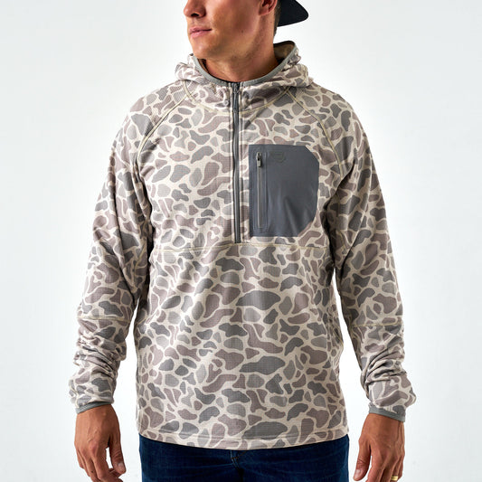 BURLEBO Hoodie Blaze Tech Quarter Zip  | Multiple Patterns