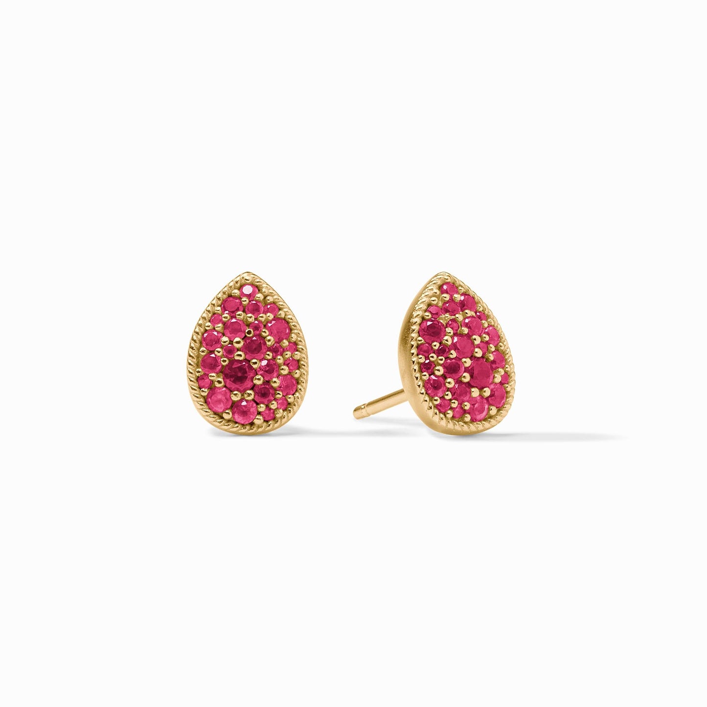 Birthstone Teardrop Stud Earring Gold