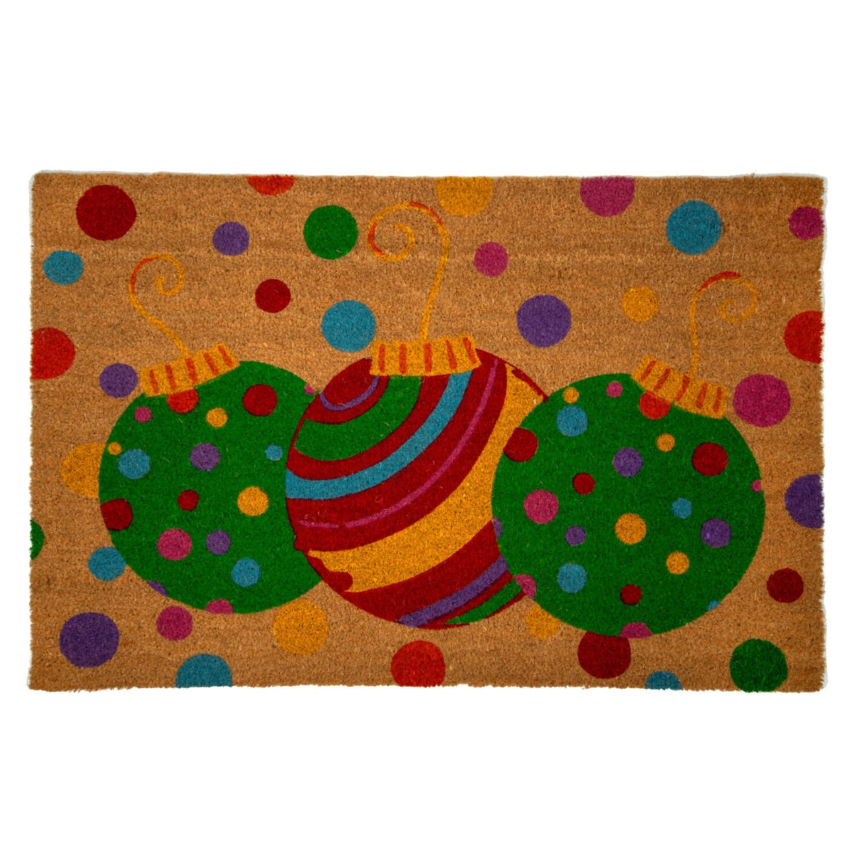 Christmas ornament coir mat