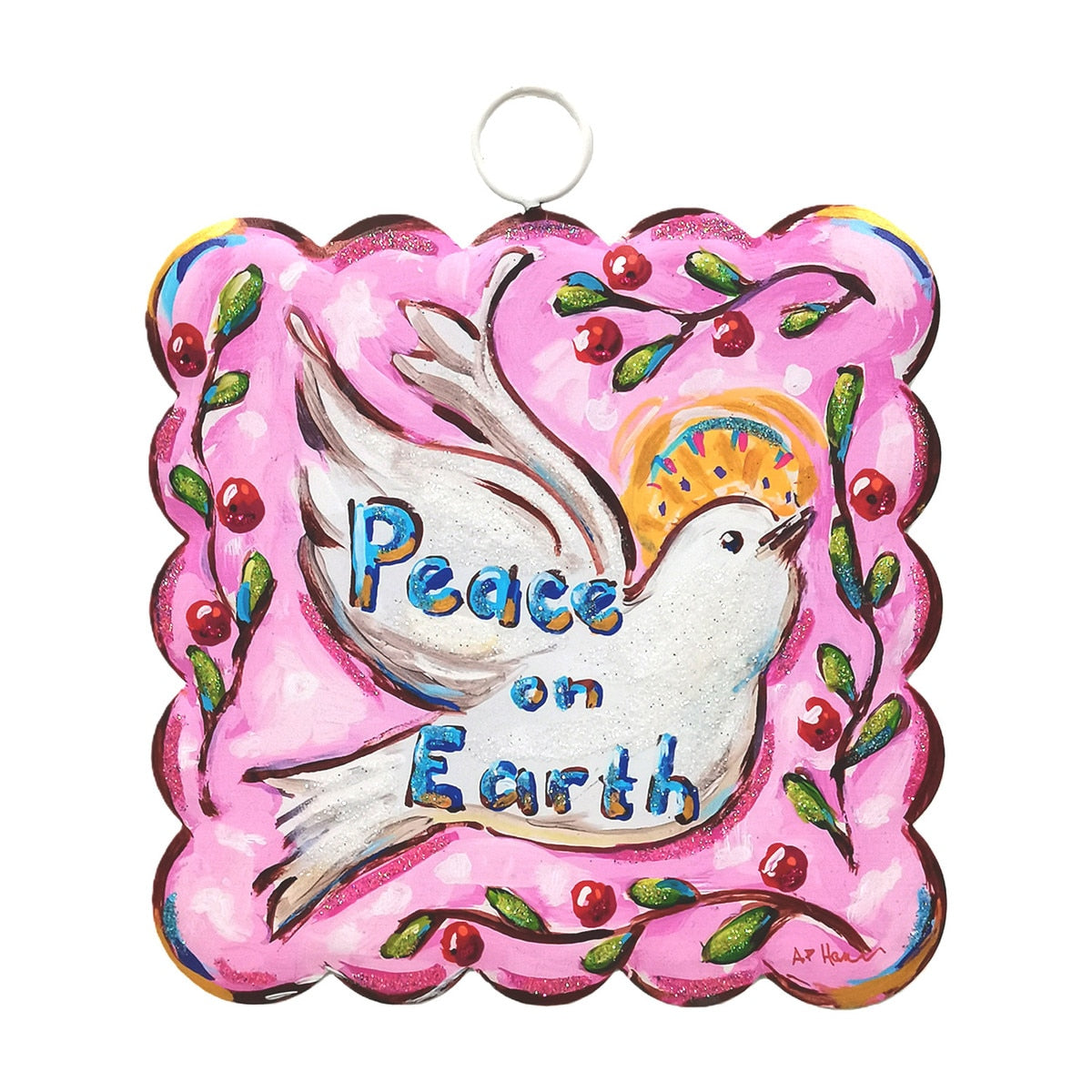 Round Top Art Mini Peace on Earth Scallop