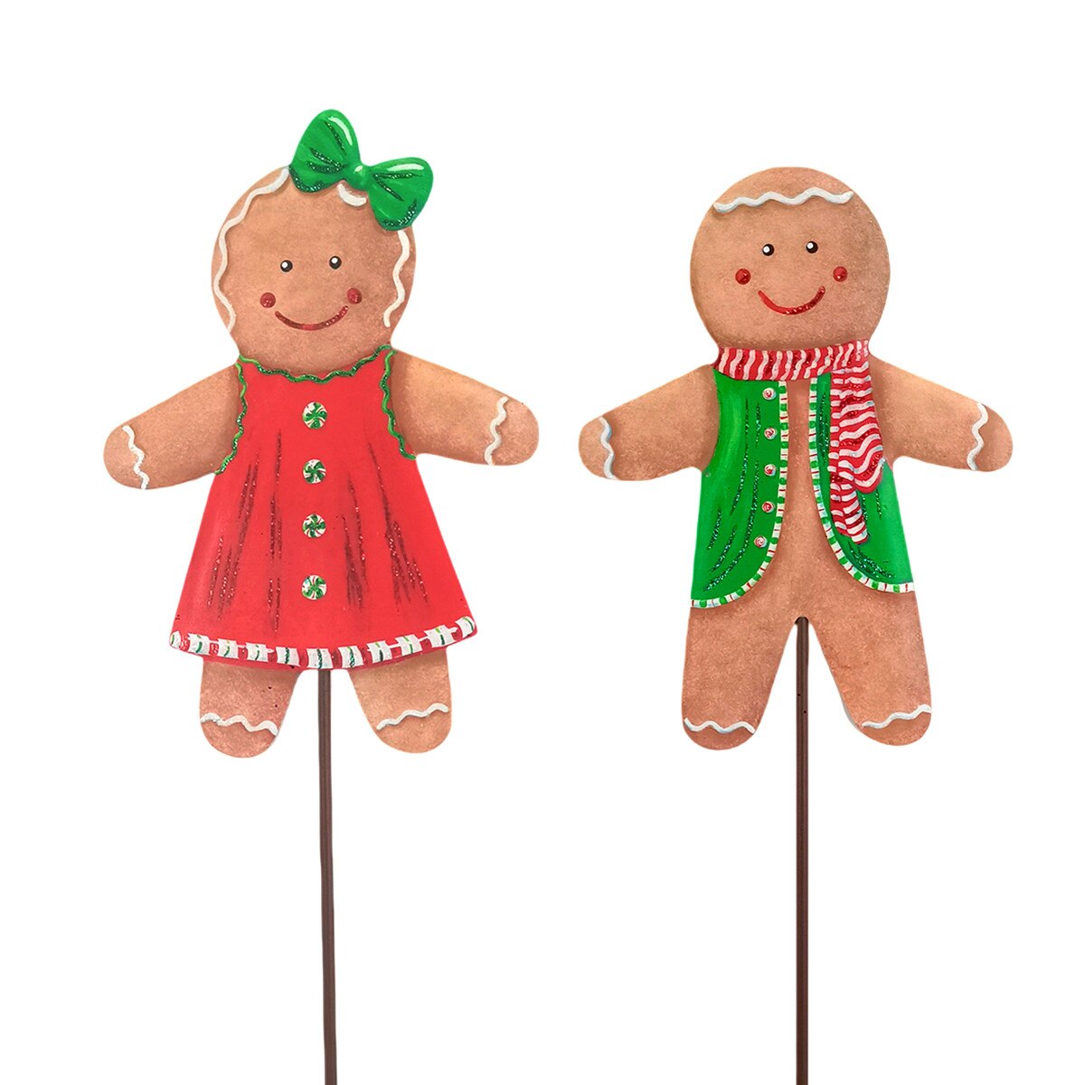 Round Top Snowy Gingerbread Stake