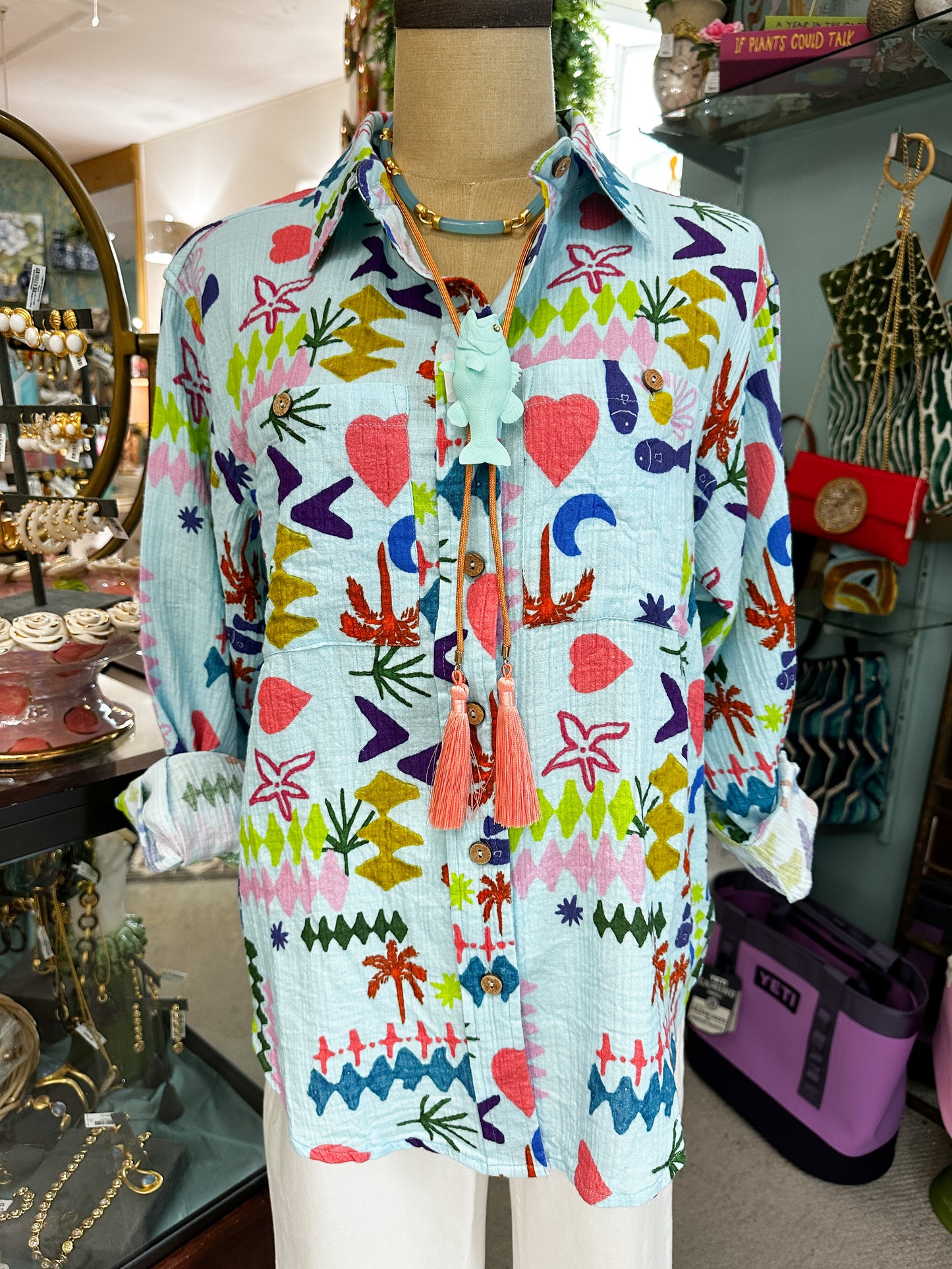 Ivy Jane TOP CAMP SHIRT LONG SLEEVE