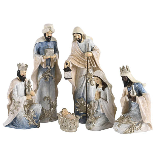 NATIVITY HOLY FAMILY WISEMEN 9.75H