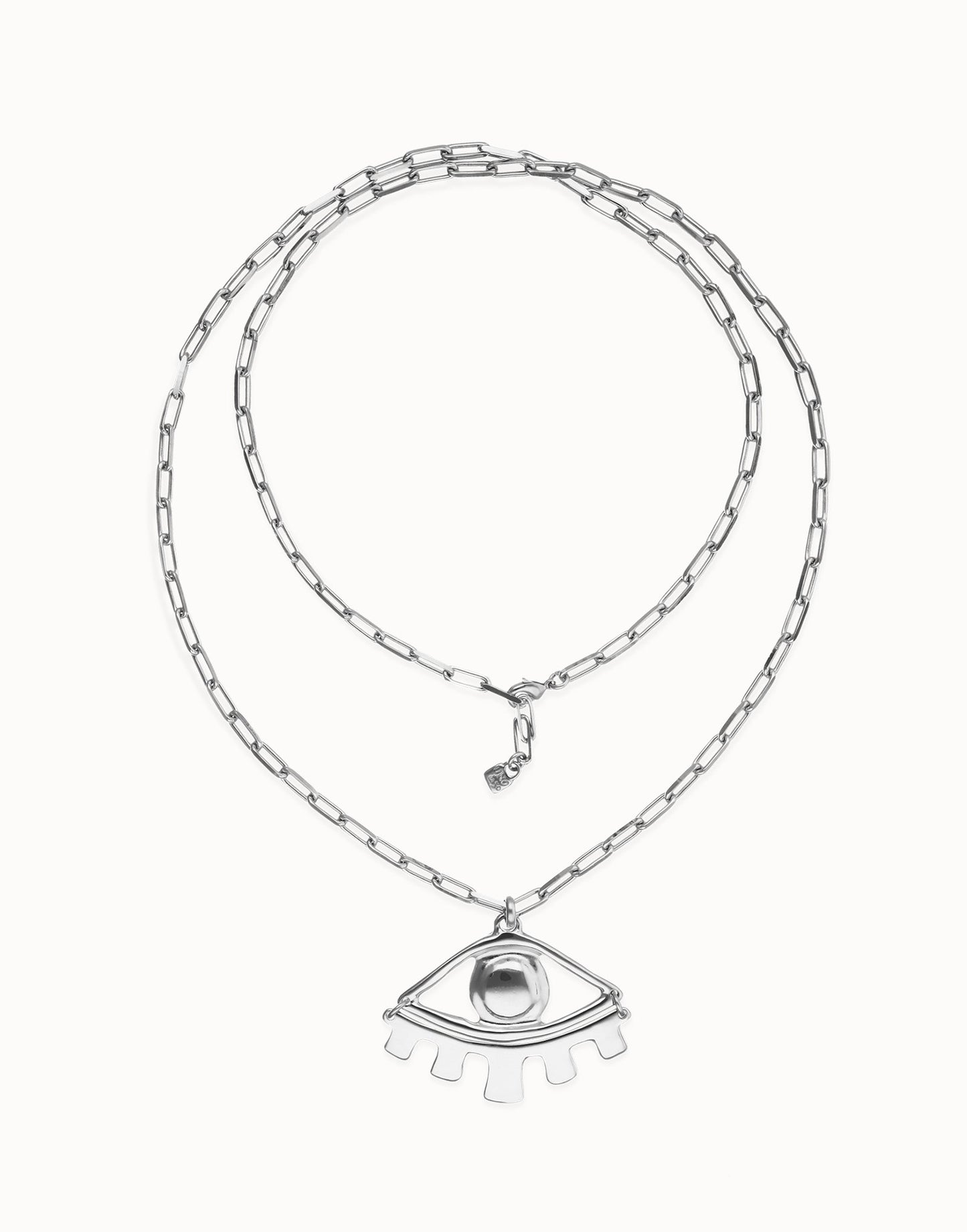 silver necklace with eye