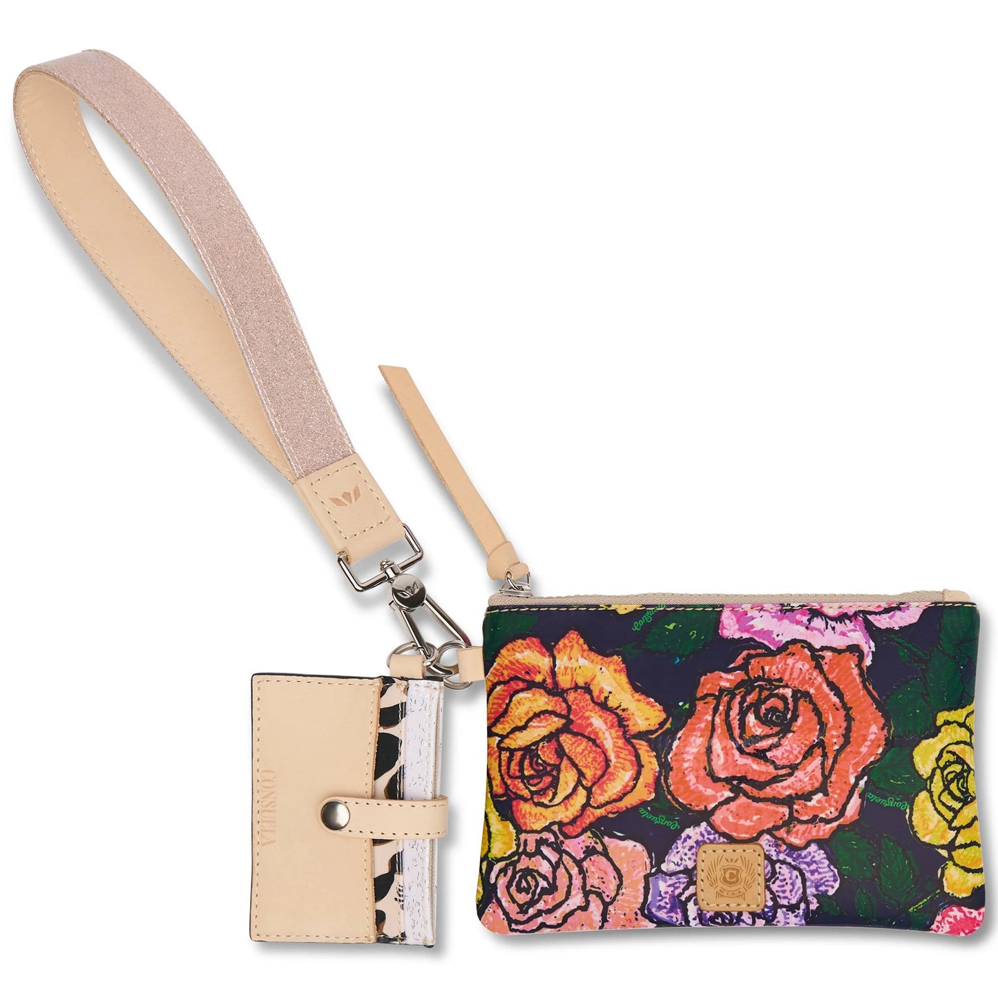 Everleigh combi pouch wallet consuela, pouch wallet with flowers
