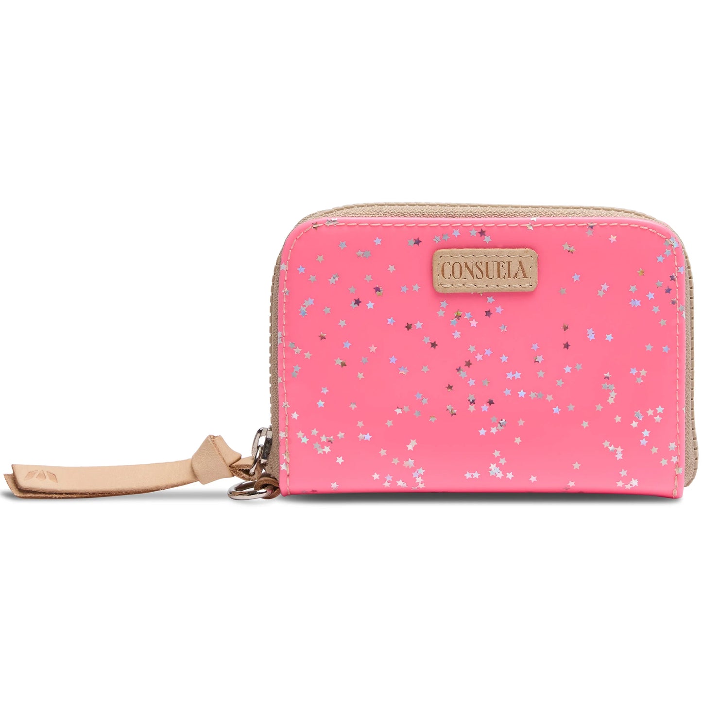 Shine wallet by Consuela, Pink wallet with stars by Consuela