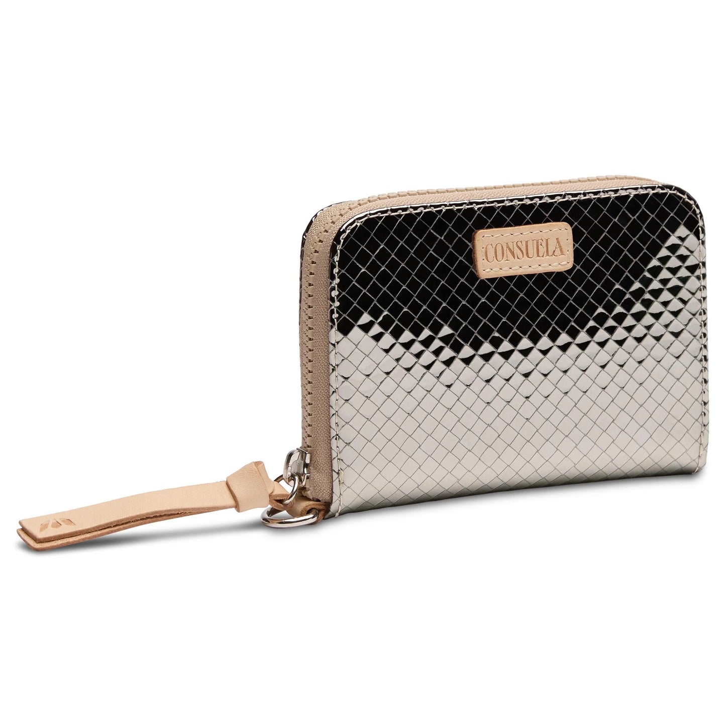 Silver Metallic Zippy Consuela Wallet, Kyle wallet