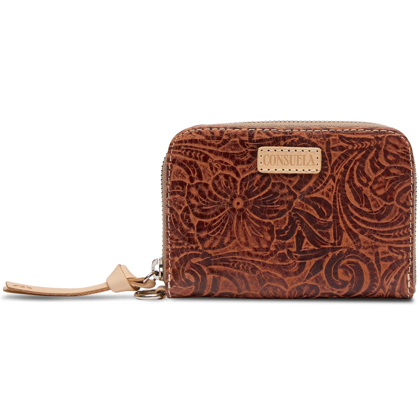 Sally Consuela Zippy Wallet, brown detailed leather wallet