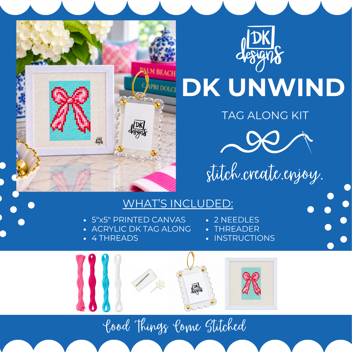 Canvas Tag-Along Kit Bow