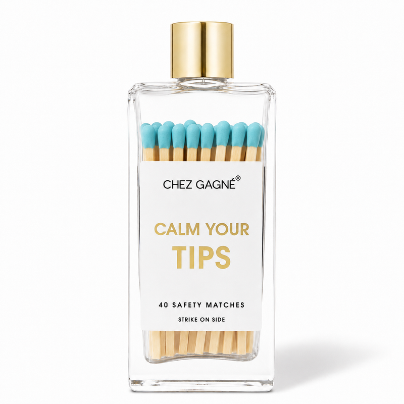 Matches Seafoam in Glass Bottle Calm Your Tips