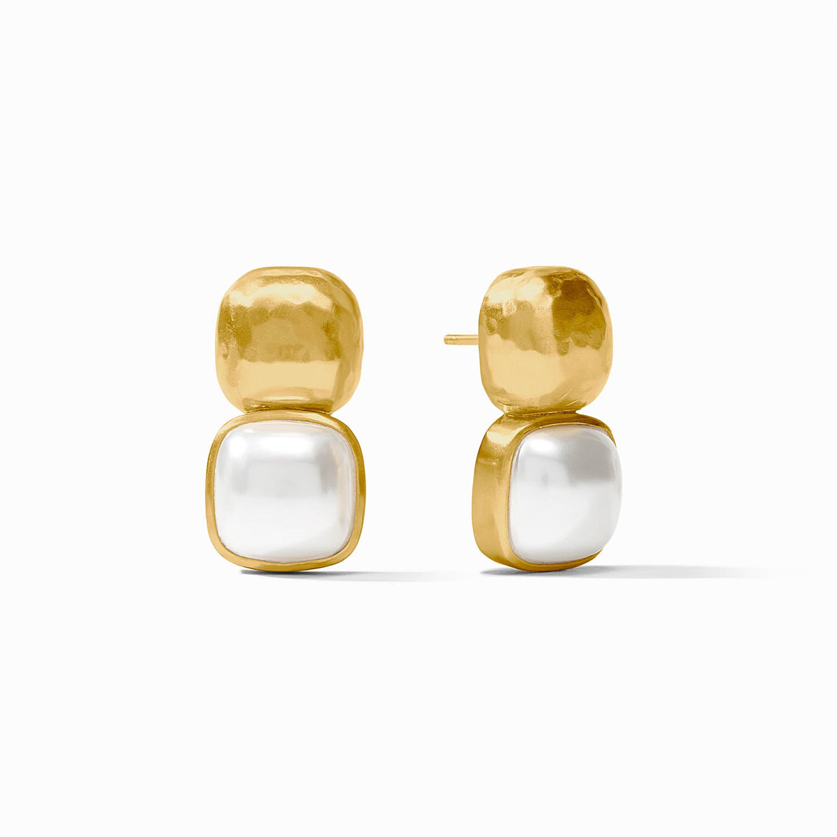 Julie Vos Catalina Earring Pearl Blue Gold OS