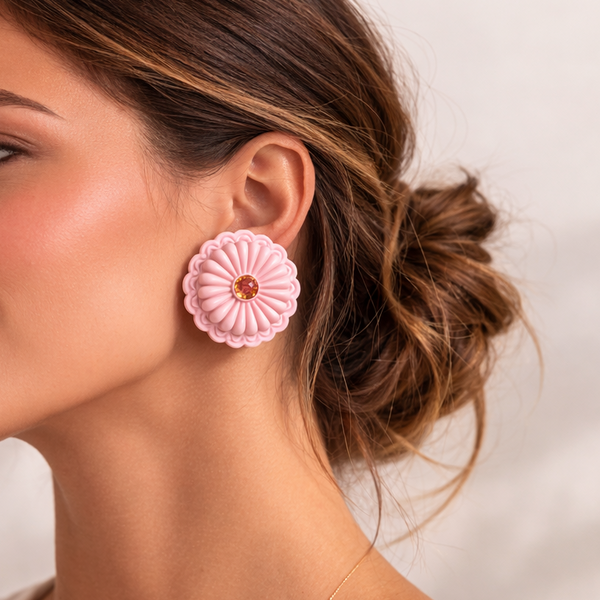 Earrings Concho Turquoise Statement