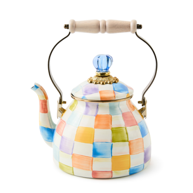 Tea Kettle 2 Quart Confetti Check