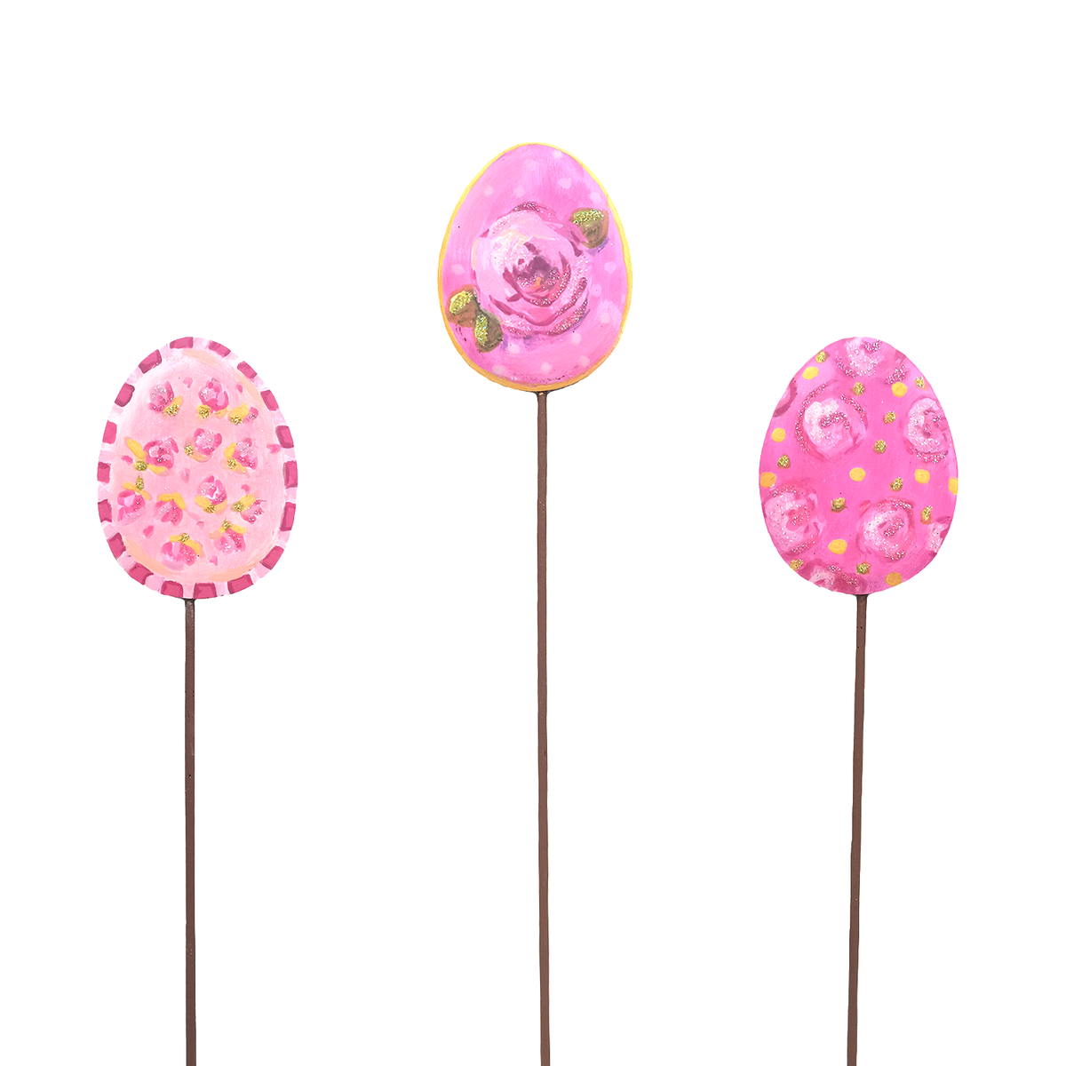 Round Top Stake Egg Mini Rose