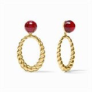 Ravello Statement Earring Cranberry Gold OS