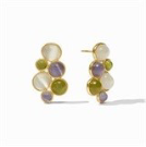 Cobblestone Statement Earring Multi Stone Cat's Eye Gold OS