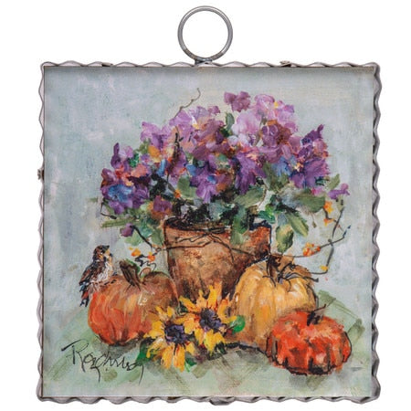 Round Top Print Mini Mums Lavender