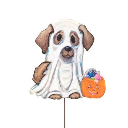 Round Top Ghost Puppy & Jack O Lantern