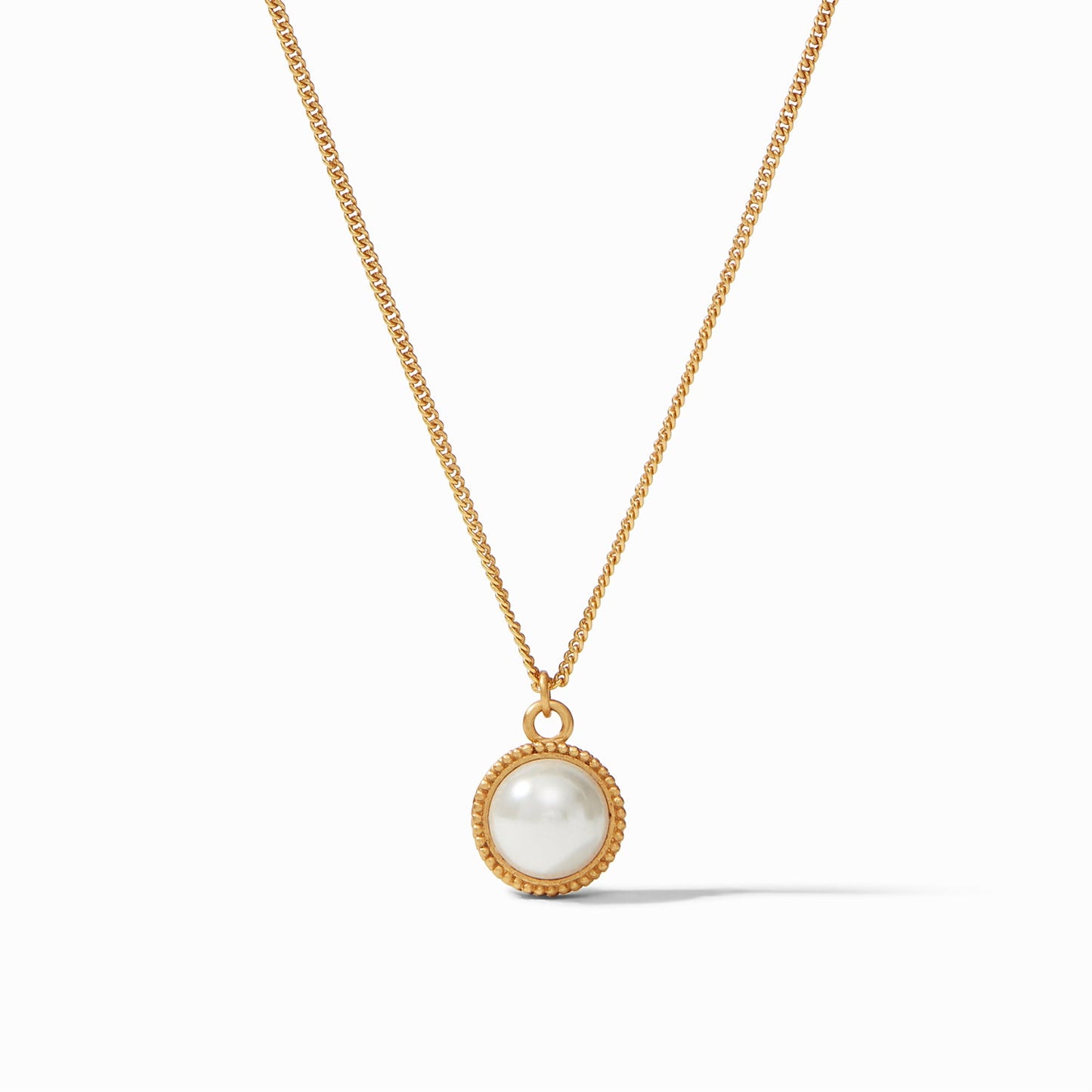 Fleur-de-Lis Solitaire Necklace Gold