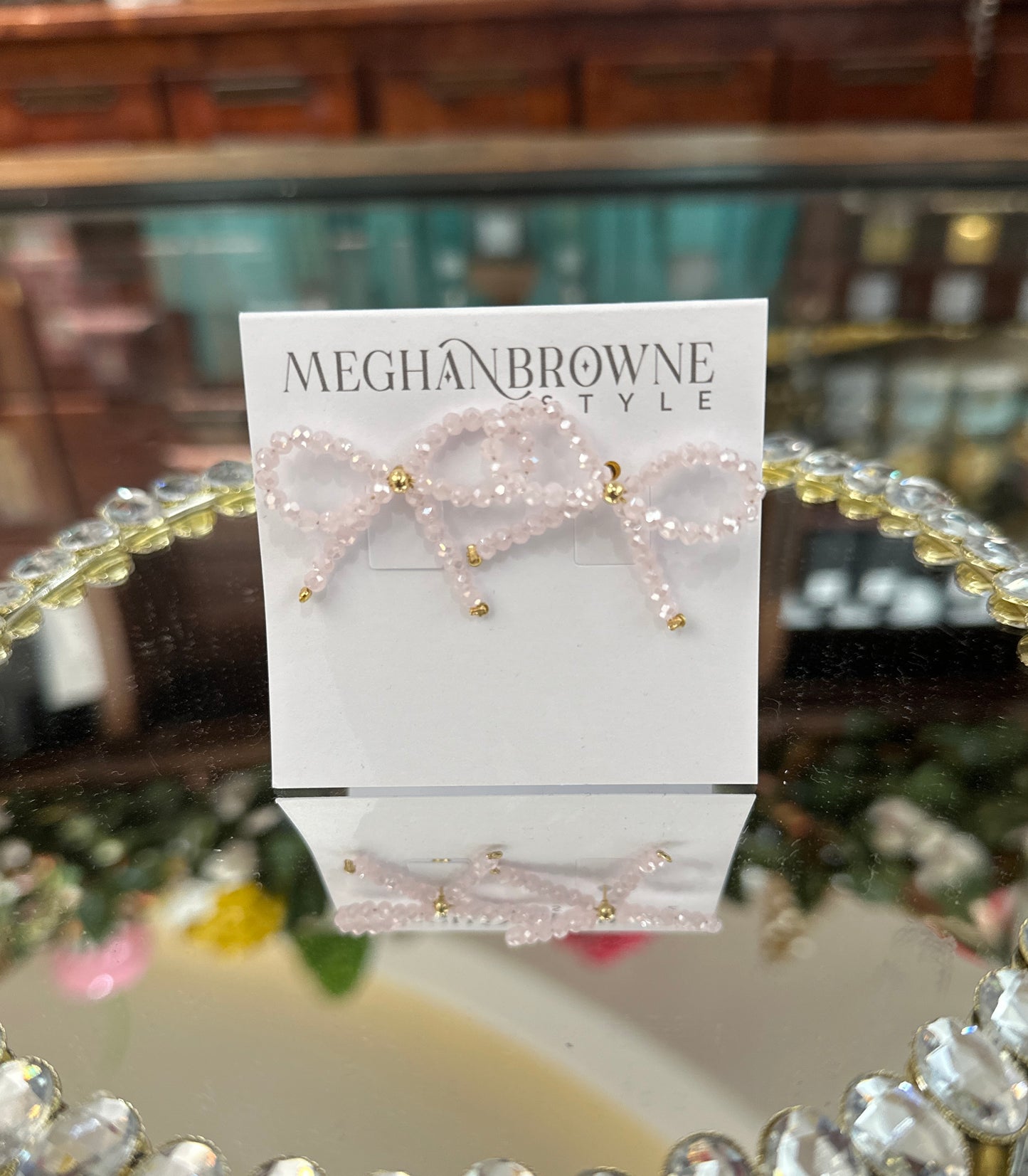 Ear Vow Bow Crystal Beads