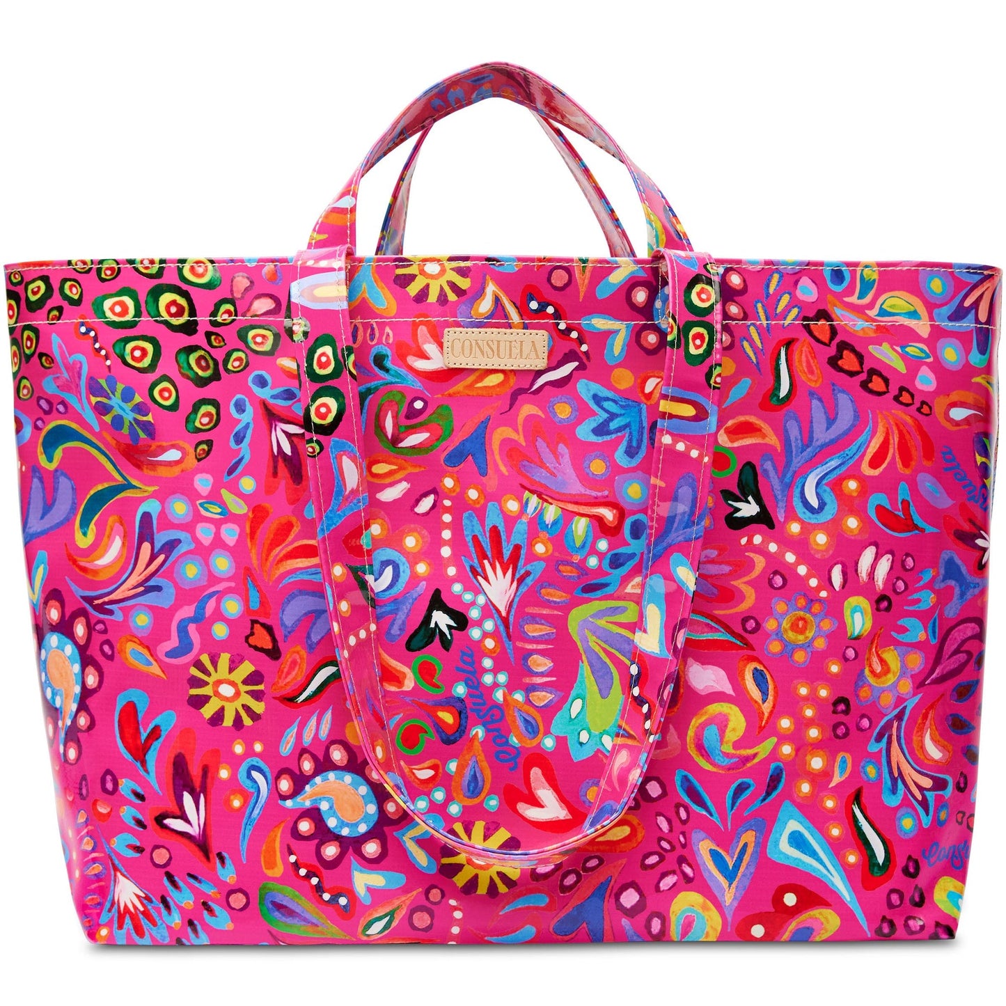 Ceci Grab N Go Bag Consuela, Large Pink Tote Bag, Mexican Pattern Tote Bag