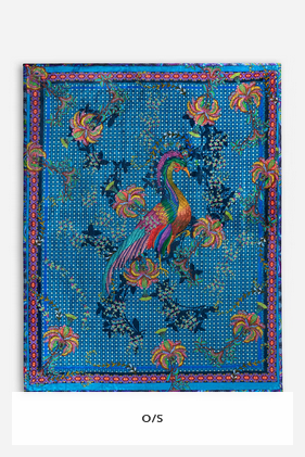 blue Johnny was blanket with peacock