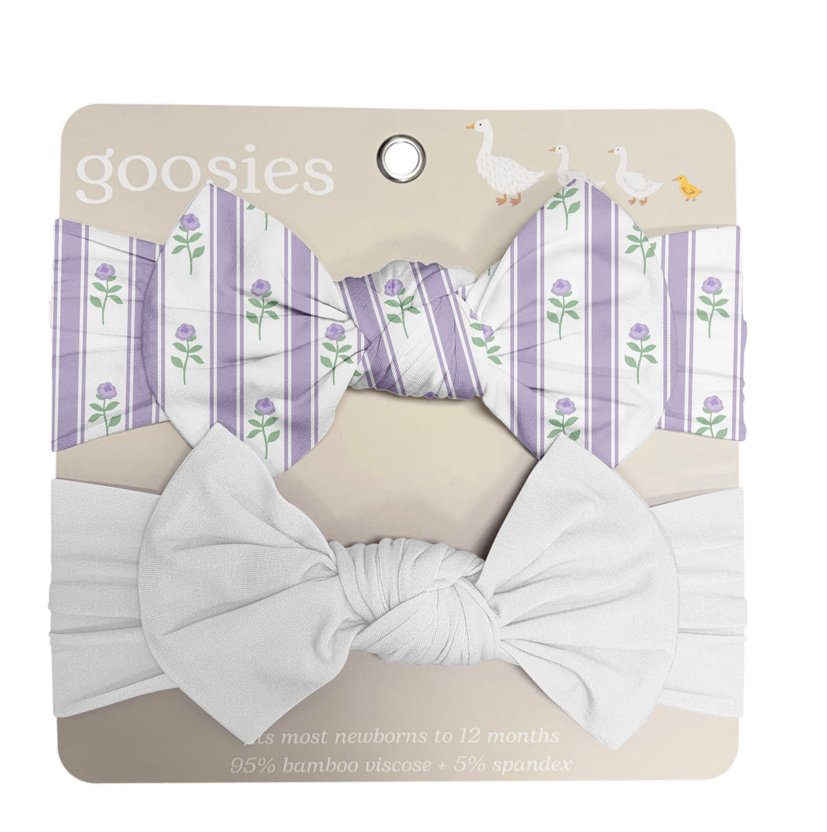 Goosies Headband Bow Set Lilac Ribbons