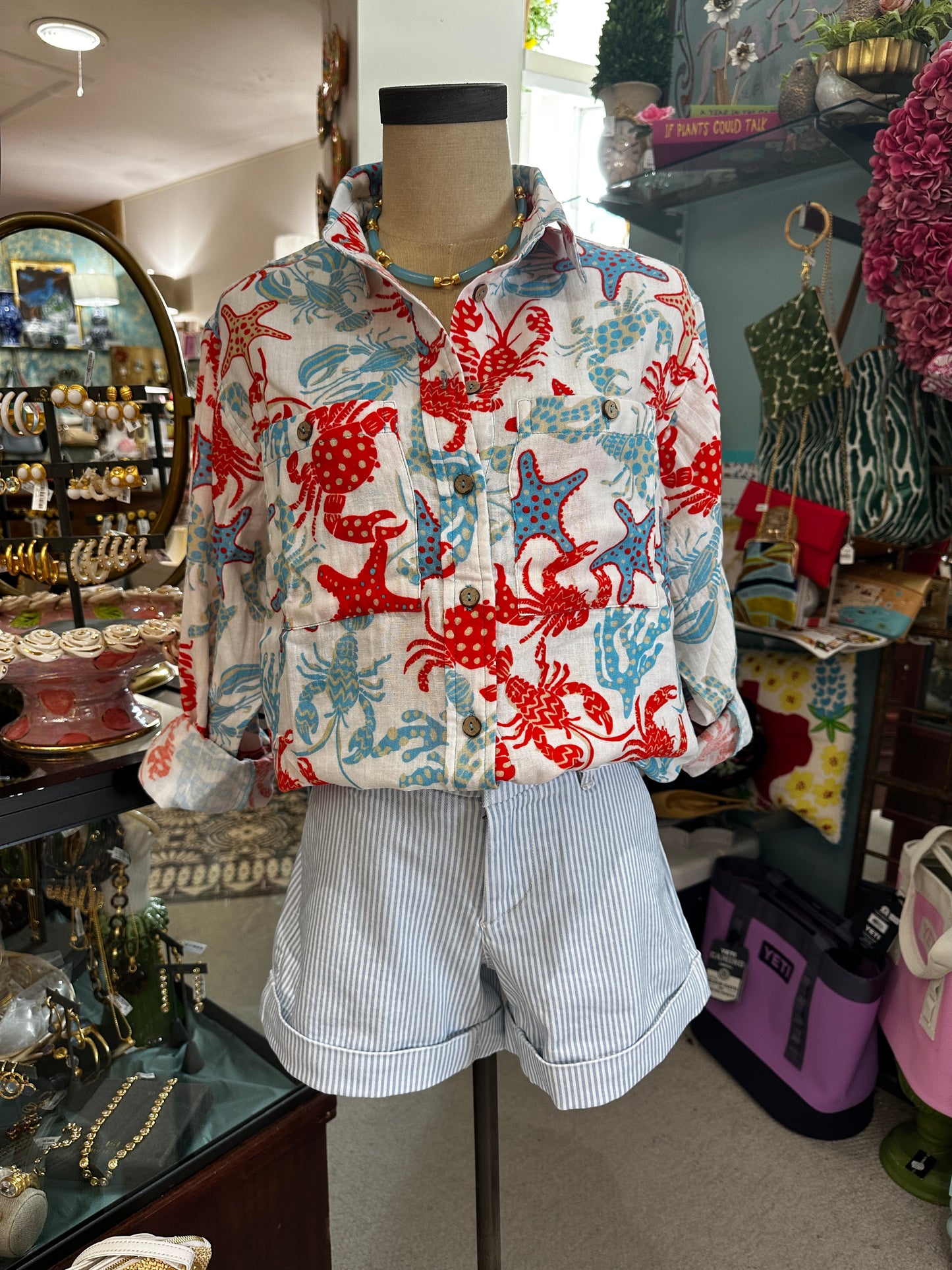 Ivy Jane TOP GAUZE CAMP SHIRT