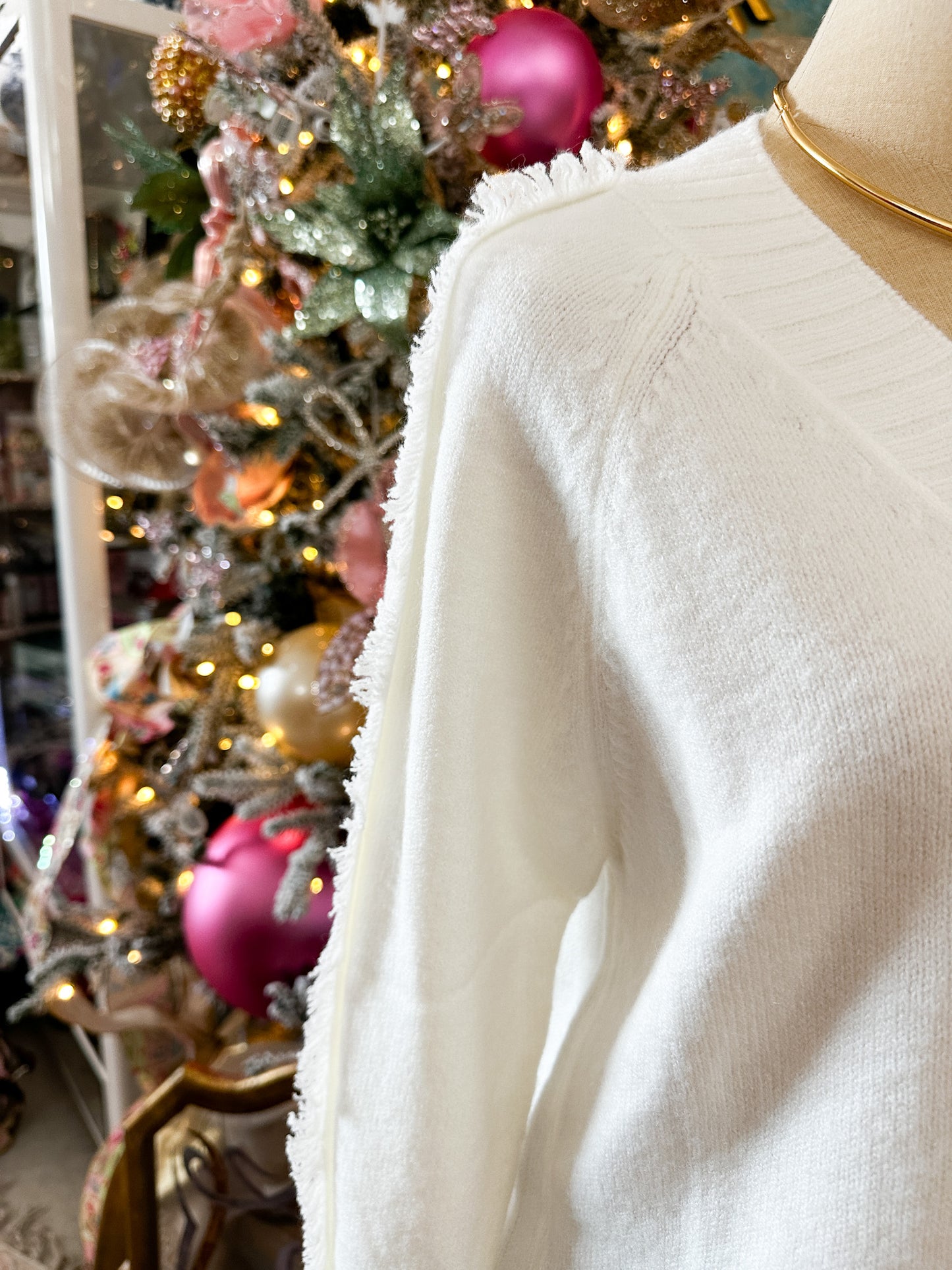 Sweater Vneck Fray