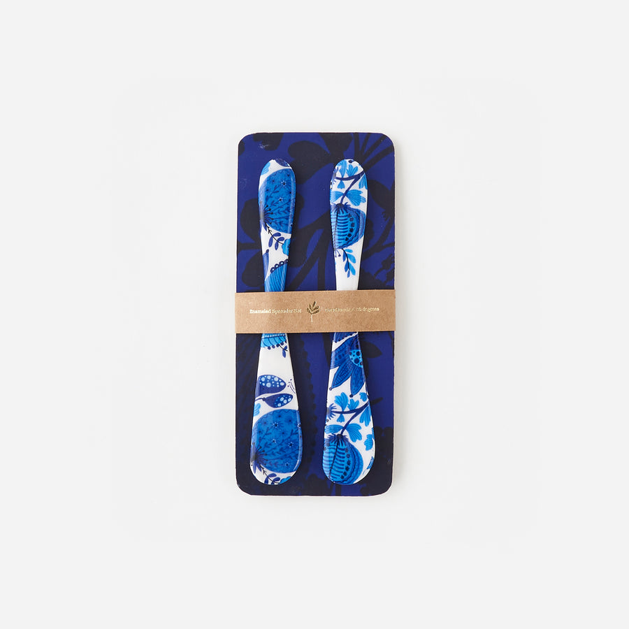 Spreader Set Blue & White on Backer Card