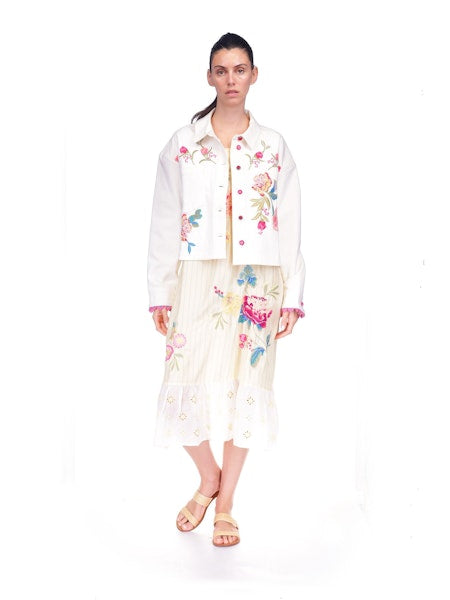 JACKET CROCHET CROPPED DENIM - UDINE