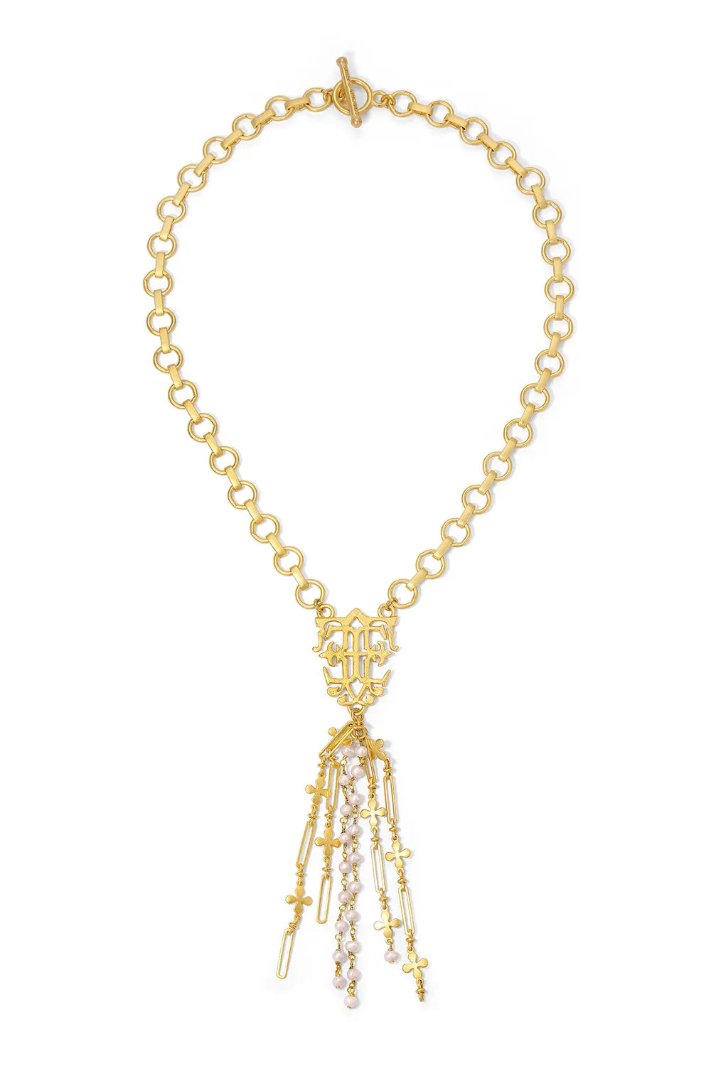 French Kande Danique Necklace Gold Elisabeth of France Pendant
